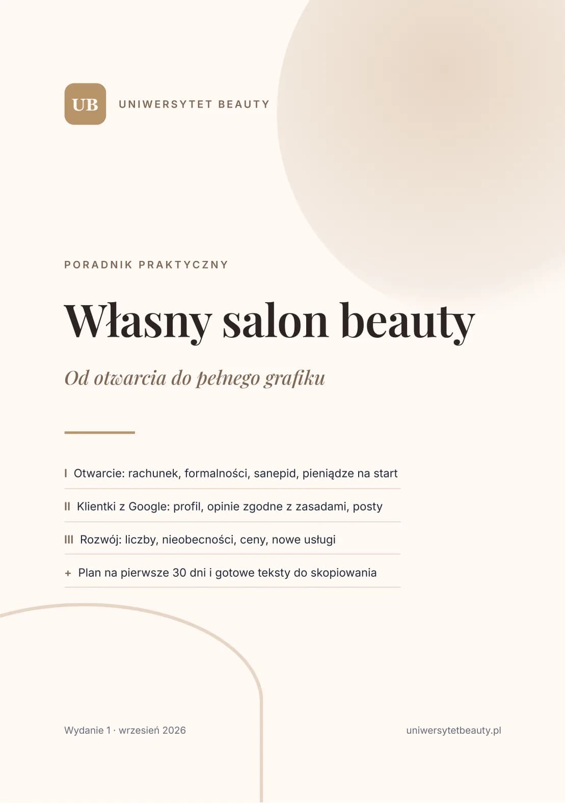 Okładka poradnika „Własny salon beauty”